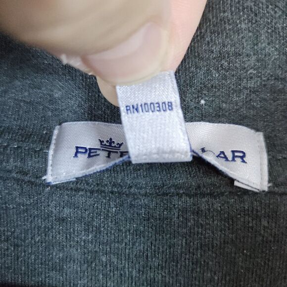 Peter Millar Men's Quarter Zip Size L Green Crown Comfort Pullover Embroidered - Picture 13 of 14